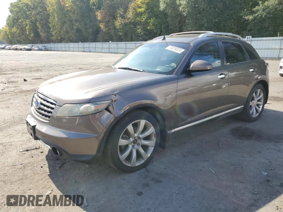 2006 Infiniti FX35 with VIN JNRAS08W56X205983, listed as a Copart auction lot 74978324 with 227,493 mi miles and Clean Title. Bid and sale history available at carsss.com. Image 1.