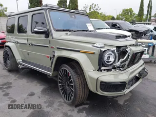 2021 Mercedes-Benz G 63 AMG with VIN W1NYC7HJ8MX387547, listed as a IAAI auction lot 42427861 with 25,129 mi miles and . Bid and sale history available at DreamBid. Image 1.