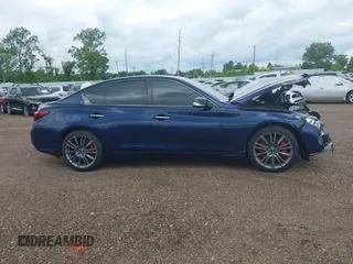 2024 Infiniti Q50 Red Sport 400 with VIN JN1FV7DR3RM680708, listed as a IAAI auction lot 42105449 with 2,681 mi miles and . Bid and sale history available at DreamBid. Image 12.