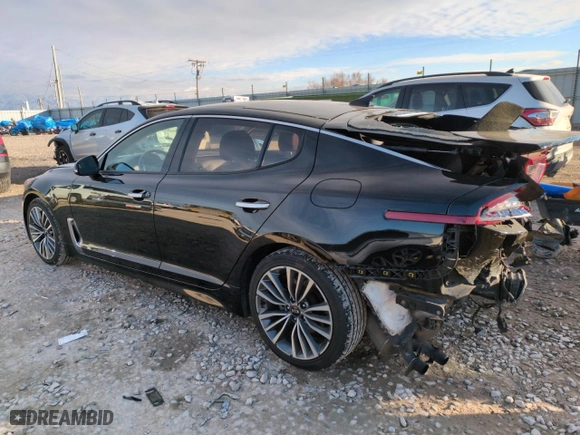 2018 Kia Stinger Premium with VIN KNAE25LA8J6032787, listed as a Copart auction lot 88683455 with 62,902 mi miles and Salvage Title. Bid and sale history available at carsss.com. Image 2.