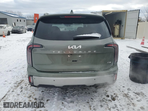 2023 Kia Telluride SX with VIN 5XYP5DGC1PG340902, listed as a Copart auction lot 87705835 with 25,797 mi miles and Salvage title. Bid and sale history available at DreamBid. Image 6.