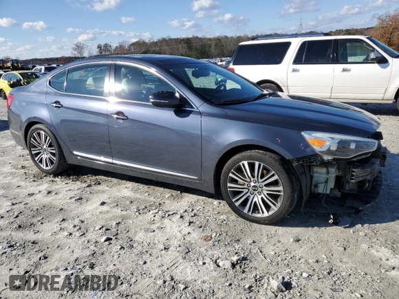 2014 Kia Cadenza Premium with VIN KNALN4D78E5146151, listed as a Copart auction lot 84447644 with 109,833 mi miles and Salvage Title. Bid and sale history available at carsss.com. Image 4.
