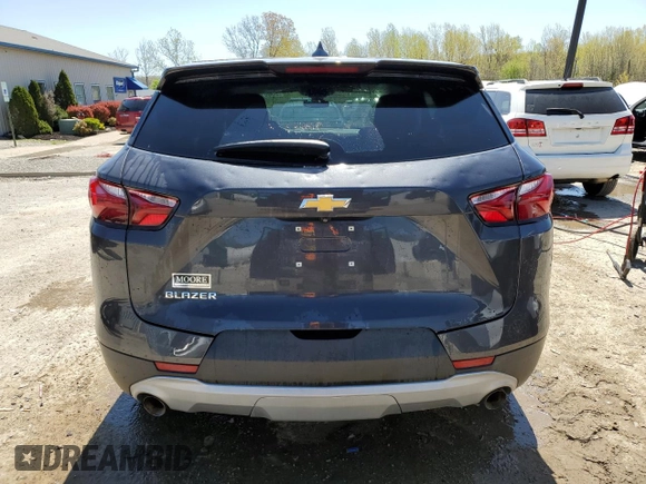 2021 Chevrolet Blazer LT with VIN 3GNKBCR43MS567044, listed as a Copart auction lot 53001395 with 38,795 mi miles and Salvage title. Bid and sale history available at DreamBid. Image 6.