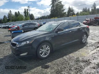 2013 Kia Optima EX z VIN 5XXGN4A78DG227184, wystawiony jako Copart lot #57710015 z przebiegiem 154 906 mil mil oraz Czysty tytuł • Clean title. Historia ofert i sprzedaży dostępna na DreamBid. Obrazek 1.