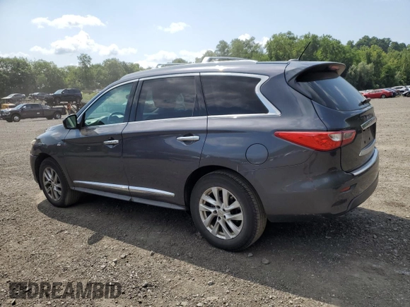 2014 Infiniti QX60 with VIN 5N1AL0MM8EC530162, listed as a Copart auction lot 64477165 with 106,642 mi miles and Salvage title. Bid and sale history available at DreamBid. Image 2.
