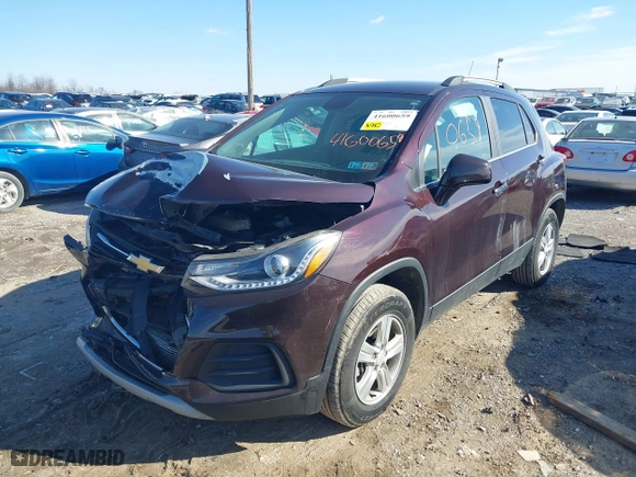 2020 Chevrolet Trax LT with VIN KL7CJPSBXLB349013, listed as a IAAI auction lot 41600659 with 46,536 mi miles. Bid and sale history available at carsss.com. Image 17.