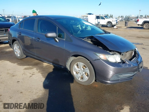 2014 Honda Civic LX z VIN 19XFB2F55EE271332, wystawiony jako IAAI lot #41644847 z przebiegiem 161 567 mil mil oraz . Historia ofert i sprzedaży dostępna na DreamBid. Obrazek 1.