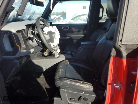 2021 Ford Bronco with VIN 1FMEE5DH3MLA64814, listed as a Copart auction lot 42487925 with 32,725 mi miles and Salvage title. Bid and sale history available at DreamBid. Image 7.