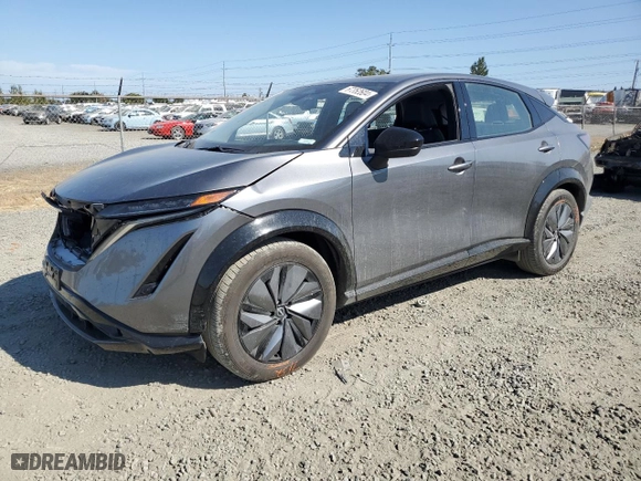 2023 Nissan ARIYA EVOLVE+ with VIN JN1DF0BB7PM701932, listed as a Copart auction lot 67352604 with 6,301 mi miles and Salvage Title. Bid and sale history available at carsss.com. Image 1.