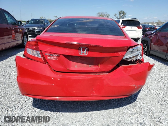 2012 Honda Civic Cpe EX with VIN 2HGFG3B80CH537379, listed as a Copart auction lot 46654965 with 125,969 mi miles and Salvage Title. Bid and sale history available at carsss.com. Image 6.