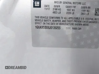 2018 Cadillac CTS Luxury AWD с VIN 1G6AX5SX8J0139255, выставлен на аукционе IAAI как лот 39623298 с пробегом 52 660 миль миль и . История ставок и продаж доступна на DreamBid. Изображение 9.