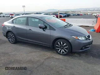 2015 Honda Civic Sedan EX-L with VIN 2HGFB2F97FH532485, listed as a IAAI auction lot 41089736 with 73,706 mi miles. Bid and sale history available at carsss.com. Image 1.