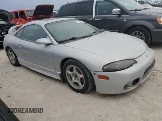 1998 Mitsubishi Eclipse GS-T with VIN 4A3AK54F1WE048951, listed as a Copart auction lot 76636714 with 162,725 mi miles and Salvage Title. Bid and sale history available at carsss.com. Image 4.