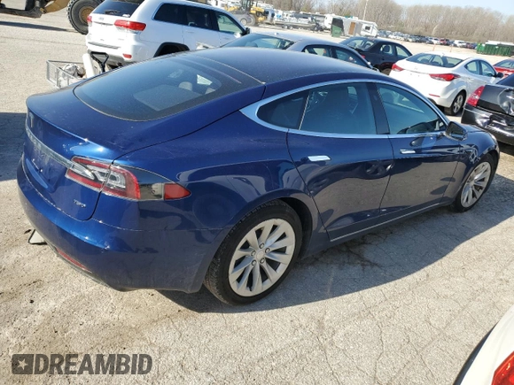 2017 Tesla Model S 100D with VIN 5YJSA1E22HF209498, listed as a Copart auction lot 45670954 with Not provided miles and Salvage title. Bid and sale history available at DreamBid. Image 3.