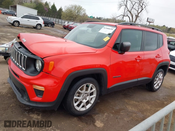 2020 Jeep Renegade Sport with VIN ZACNJAABXLPL52877, listed as a IAAI auction lot 41900699 with 75,505 mi miles and . Bid and sale history available at DreamBid. Image 15.