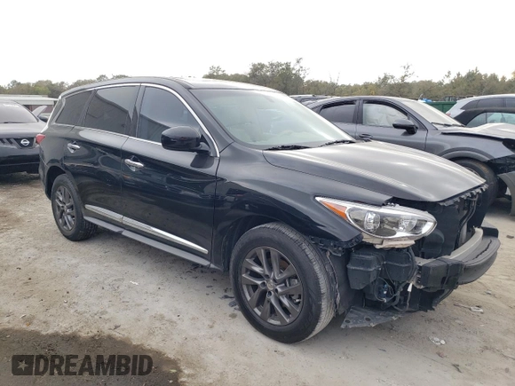 2013 Infiniti JX35 with VIN 5N1AL0MN0DC325393, listed as a Copart auction lot 47621695 with 228,929 mi miles and Salvage Title. Bid and sale history available at carsss.com. Image 4.