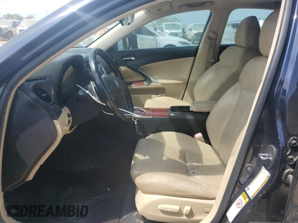 2008 Lexus IS with VIN JTHBK262885082029, listed as a Copart auction lot 53275535 with 237,252 mi miles and Salvage Title. Bid and sale history available at carsss.com. Image 7.