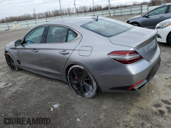 2022 Genesis G70 3.3T z VIN KMTG54TE3NU083567, wystawiony jako Copart lot #77187143 z przebiegiem 21 343 mil mil oraz Czysty tytuł • Clean title. Historia ofert i sprzedaży dostępna na DreamBid. Obrazek 2.