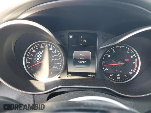 2016 Mercedes-Benz C 450 AMG with VIN 55SWF6EB5GU130534, listed as a Copart auction lot 62310095 with 58,797 mi miles and Salvage title. Bid and sale history available at DreamBid. Image 9.