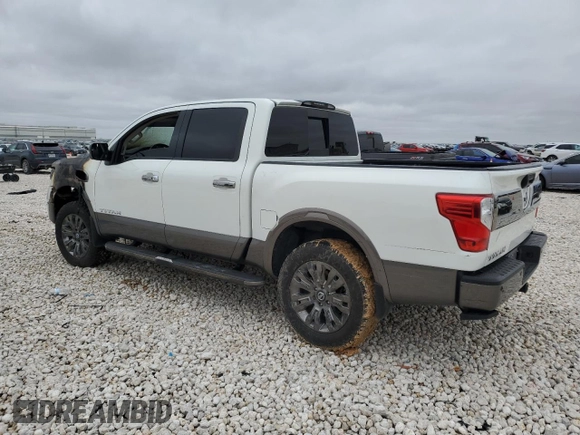 2017 Nissan Titan Platinum Reserve z VIN 1N6AA1E56HN542534, wystawiony jako Copart lot #44550645 z przebiegiem Nie podano mil oraz Szkoda całkowita • Salvage title. Historia ofert i sprzedaży dostępna na DreamBid. Obrazek 2.