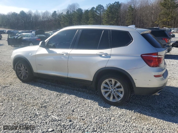2015 BMW X3 sDrive28i with VIN 5UXWZ7C57F0F75934, listed as a Copart auction lot 87351244 with 115,324 mi miles and Salvage Title. Bid and sale history available at carsss.com. Image 2.