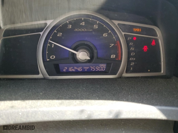 2010 Honda Civic Sdn EX with VIN 19XFA1F81AE014928, listed as a Copart auction lot 50242735 with 216,246 mi miles and Salvage Title. Bid and sale history available at carsss.com. Image 9.