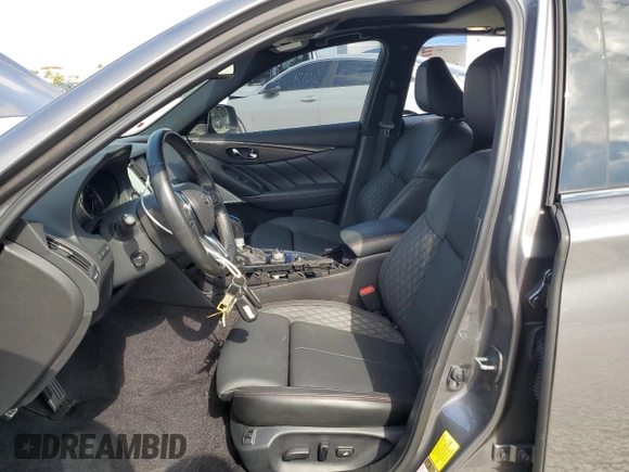 2023 Infiniti Q50 Red Sport 400 with VIN JN1FV7DP8PM570359, listed as a Copart auction lot 42814215 with 8,564 mi miles and Clean Title. Bid and sale history available at DreamBid. Image 7.