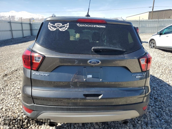 2019 Ford Escape Titanium with VIN 1FMCU9J90KUA00316, listed as a Copart auction lot 45917075 with 84,331 mi miles and Salvage Title. Bid and sale history available at carsss.com. Image 6.