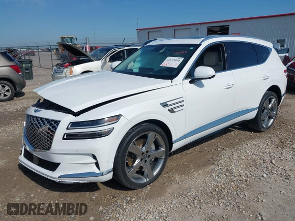 2022 Genesis GV80 with VIN KMUHBDSB2NU079042, listed as a IAAI auction lot 42695020 with 18,719 mi miles and . Bid and sale history available at DreamBid. Image 18.