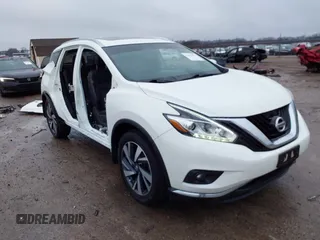 2017 Nissan Murano Platinum z VIN 5N1AZ2MH6HN164756, wystawiony jako IAAI lot #41462574 z przebiegiem 95 401 mil mil oraz . Historia ofert i sprzedaży dostępna na DreamBid. Obrazek 1.