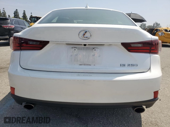 2015 Lexus IS 250 with VIN JTHBF1D29F5082992, listed as a Copart auction lot 60929335 with 34,283 mi miles and Salvage title. Bid and sale history available at DreamBid. Image 6.