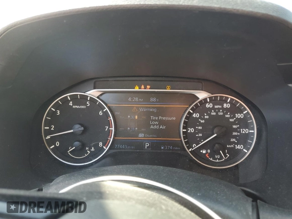 2019 Nissan Altima 2.5 SV with VIN 1N4BL4DV0KC130977, listed as a Copart auction lot 50996435 with 77,443 mi miles and Salvage Title. Bid and sale history available at carsss.com. Image 9.