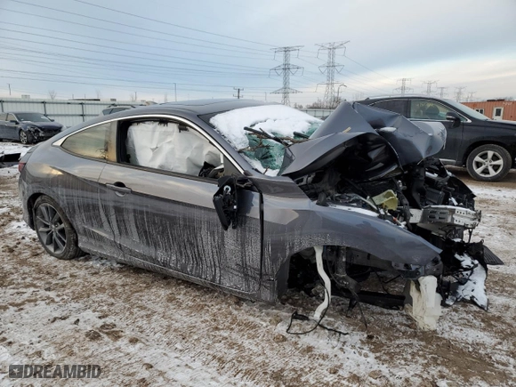2020 Honda Civic Coupe EX with VIN 2HGFC3B37LH352293, listed as a Copart auction lot 42313235 with 0 mi miles and Salvage Title. Bid and sale history available at carsss.com. Image 4.