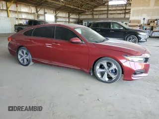 2018 Honda Accord Touring with VIN 1HGCV1F96JA096160, listed as a Copart auction lot 61502425 with 59,901 mi miles and Salvage title. Bid and sale history available at DreamBid. Image 4.