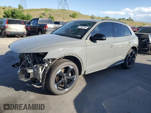 2020 Audi SQ5 Premium Plus with VIN WA1B4AFY2L2033049, listed as a Copart auction lot 57482134 with 44,357 mi miles and Salvage Title. Bid and sale history available at DreamBid. Image 1.