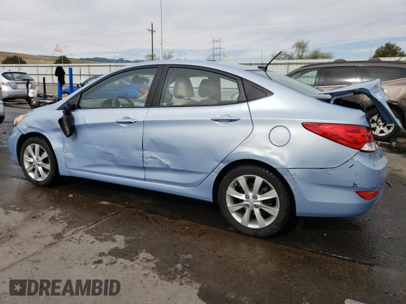 2012 Hyundai Accent GLS with VIN KMHCU4AE7CU138100, listed as a Copart auction lot 50828095 with 60,177 mi miles and Salvage Title. Bid and sale history available at carsss.com. Image 2.