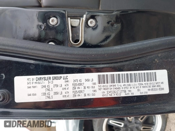 2014 Dodge Journey SXT with VIN 3C4PDCBG1ET127798, listed as a IAAI auction lot 41799898 with 178,873 mi miles and . Bid and sale history available at DreamBid. Image 9.