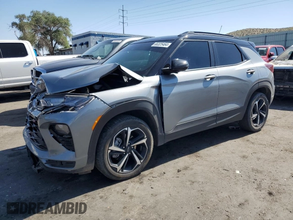 2023 Chevrolet TrailBlazer RS with VIN KL79MTSL9PB168249, listed as a Copart auction lot 66325464 with 25,071 mi miles and Salvage Title. Bid and sale history available at DreamBid. Image 1.