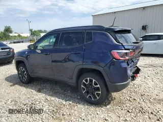 2021 Jeep Compass Trailhawk with VIN 3C4NJDDB1MT598484, listed as a Copart auction lot 55997655 with 25,257 mi miles and Salvage title. Bid and sale history available at DreamBid. Image 2.