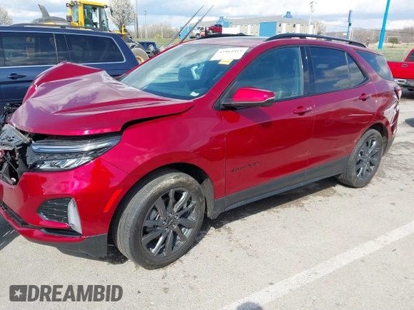 2022 Chevrolet Equinox RS with VIN 3GNAXMEV1NS159192, listed as a IAAI auction lot 41864811 with 30,364 mi miles and . Bid and sale history available at DreamBid. Image 18.
