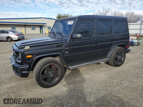 2016 Mercedes-Benz G-Class AMG G 63 with VIN WDCYC7DF9GX255095, listed as a Copart auction lot 46145585 with 78,847 mi miles and Salvage Title. Bid and sale history available at carsss.com. Image 1.