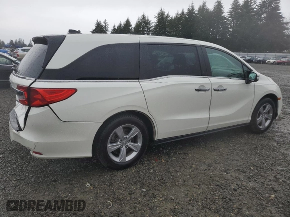 2018 Honda Odyssey EX-L with VIN 5FNRL6H75JB112153, listed as a Copart auction lot 51984465 with 156,082 mi miles and Salvage Title. Bid and sale history available at carsss.com. Image 3.