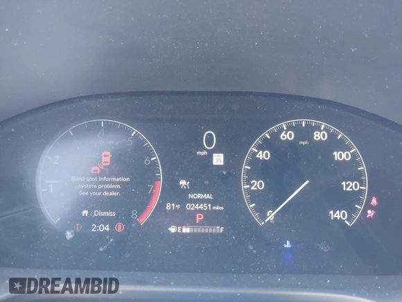 2024 Honda HR-V Sport with VIN 3CZRZ2H53RM728067, listed as a IAAI auction lot 42139736 with 24,451 mi miles and . Bid and sale history available at DreamBid. Image 7.