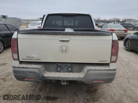 2019 Honda Ridgeline RTL-T with VIN 5FPYK3F65KB008827, listed as a Copart auction lot 44466815 with Not provided miles and Salvage title. Bid and sale history available at DreamBid. Image 6.