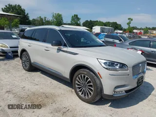 2020 Lincoln Aviator Reserve with VIN 5LM5J7XC9LGL14438, listed as a IAAI auction lot 42287170 with 70,398 mi miles and . Bid and sale history available at DreamBid. Image 1.