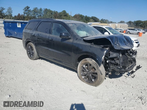 2024 Dodge Durango GT Plus with VIN 1C4RDHDG6RC172045, listed as a Copart auction lot 76952954 with 28,662 mi miles and Salvage title. Bid and sale history available at DreamBid. Image 4.