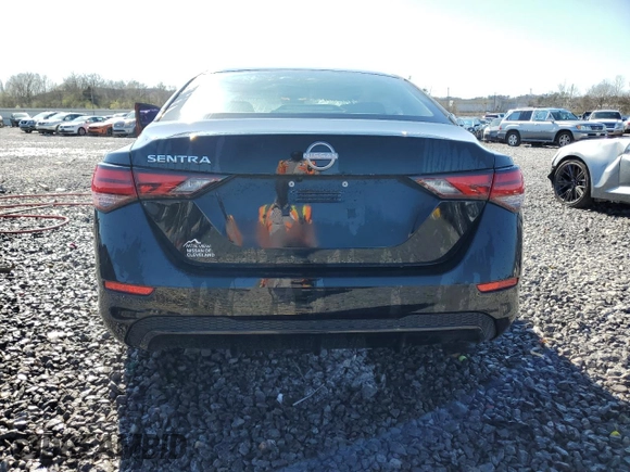 2025 Nissan Sentra S with VIN 3N1AB8BV3SY218578, listed as a Copart auction lot 48521795 with 8,200 mi miles and Salvage Title. Bid and sale history available at DreamBid. Image 6.