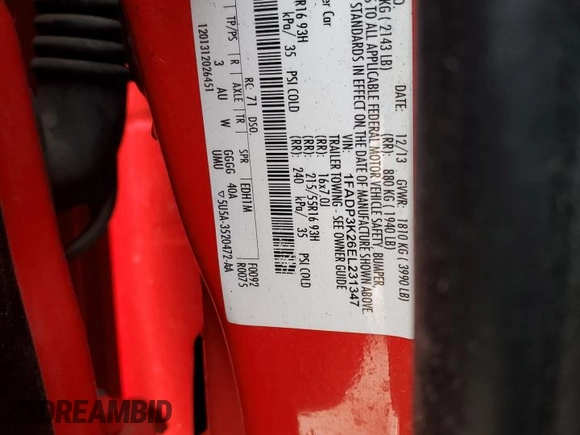 2014 Ford Focus SE with VIN 1FADP3K26EL231347, listed as a Copart auction lot 47787865 with 209,497 mi miles and Salvage Title. Bid and sale history available at carsss.com. Image 14.