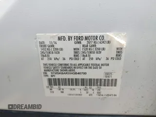 2017 Ford Police Interceptor Utility z VIN 1FM5K8ARXHGB40700, wystawiony jako IAAI lot #42264375 z przebiegiem Nie podano mil oraz . Historia ofert i sprzedaży dostępna na DreamBid. Obrazek 9.