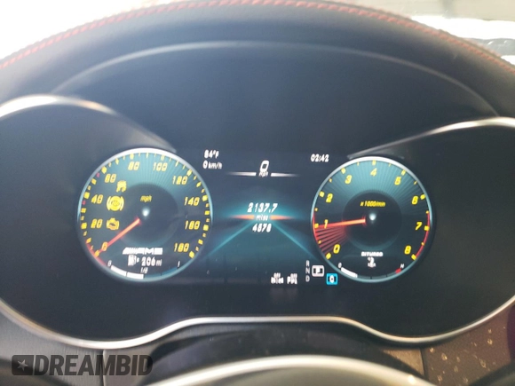 2021 Mercedes-Benz C 43 AMG with VIN W1KWJ6EB0MG062702, listed as a Copart auction lot 50078073 with 4,578 mi miles and . Bid and sale history available at DreamBid. Image 9.